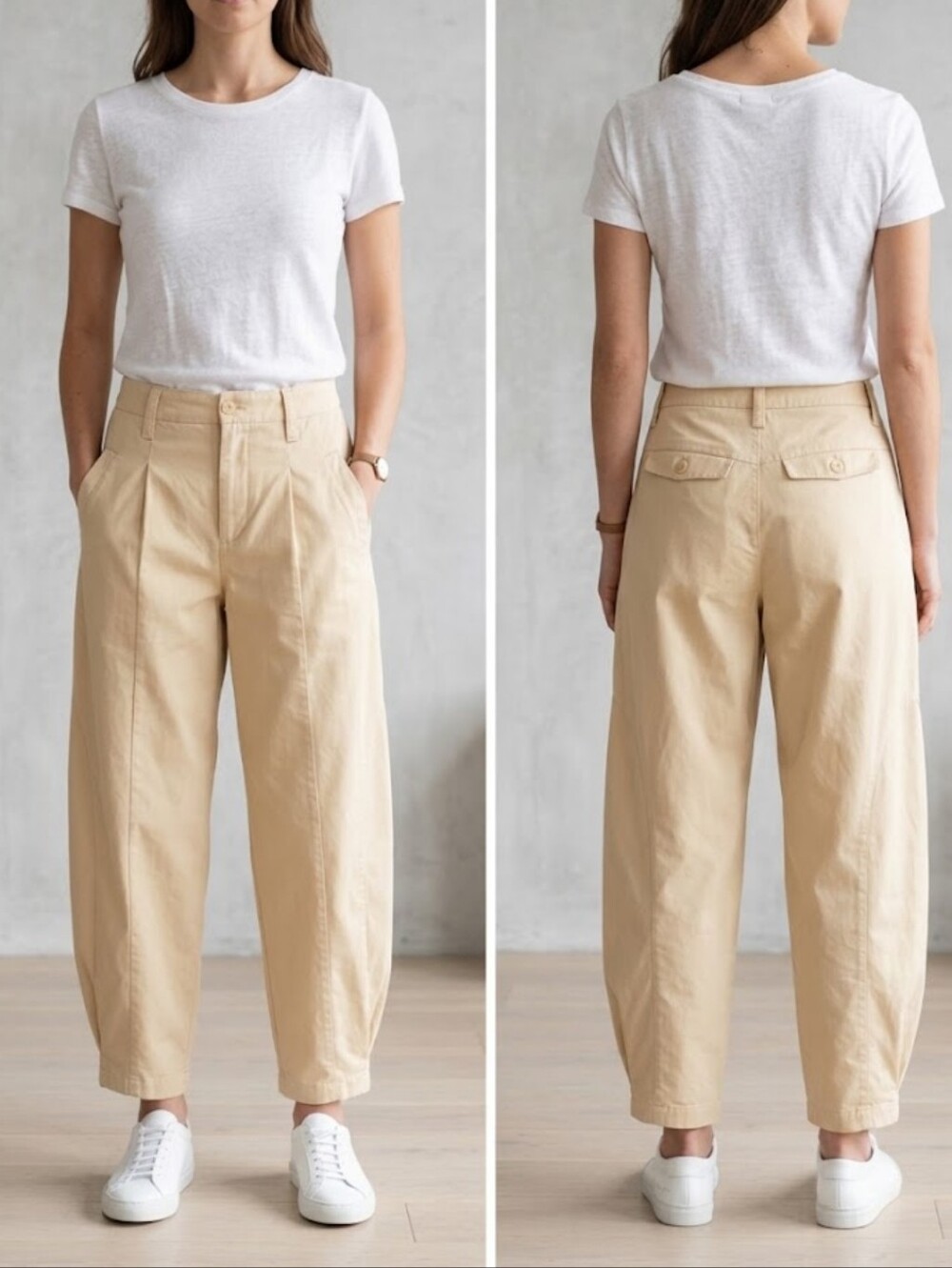 NWOT RUTI Ballon Barrel Pant Size 00 Cotton Sustainable Modern Minamalist